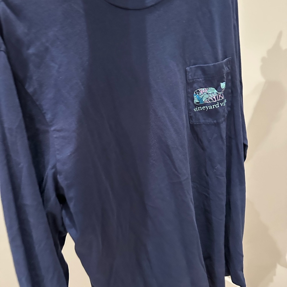 Vineyard Vines Navy Blue Long Sleeve Tee - Picture 2 of 2